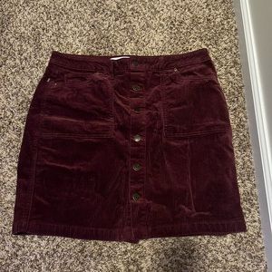 Sonoma Wine Red corduroy skirt